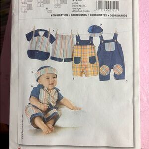 BN UNCUT BURDA 9711 TODDLER BABY OUTFIT SEWING PATTERN